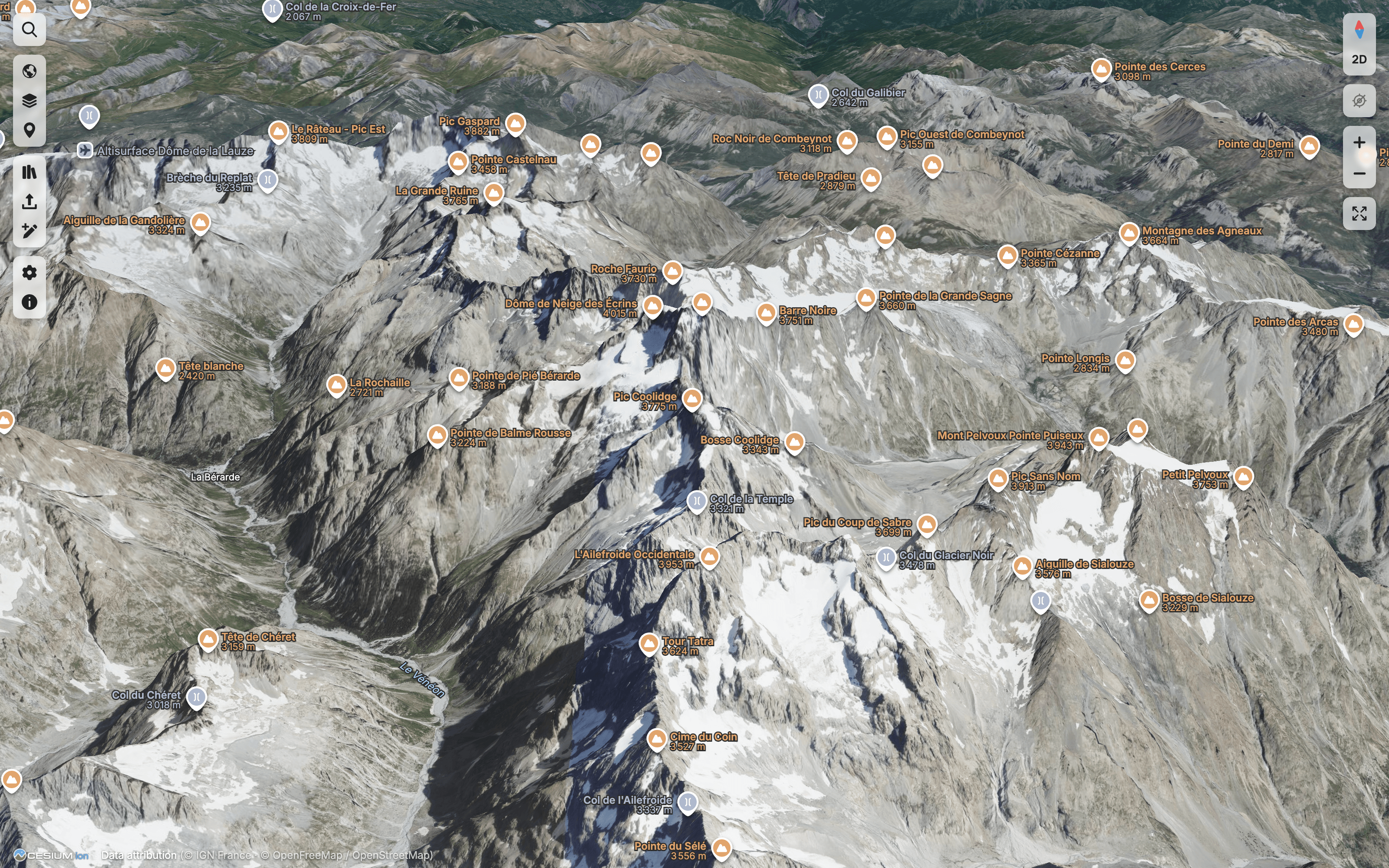 High-resolution 3D terrain