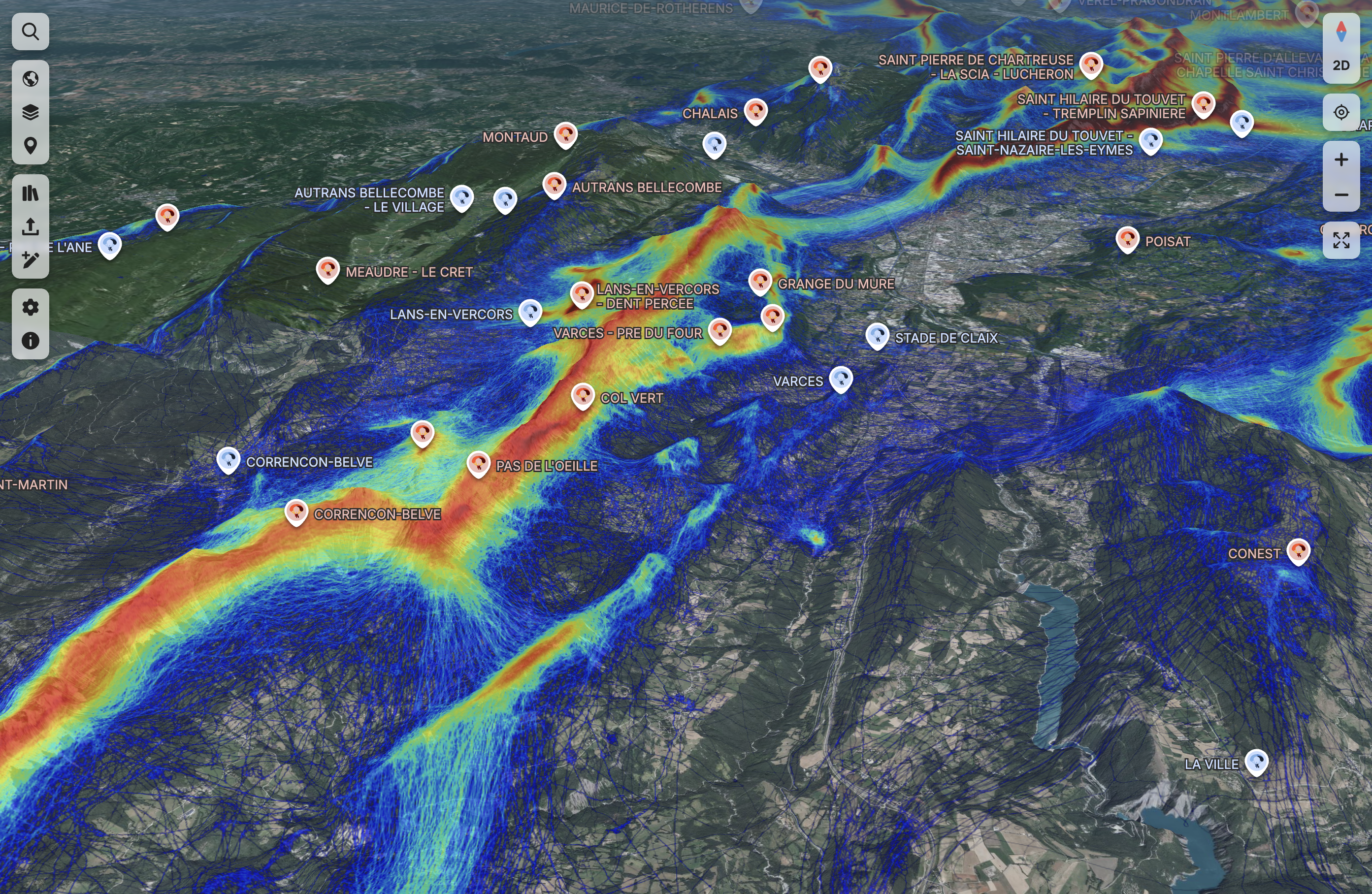 Paragliding maps