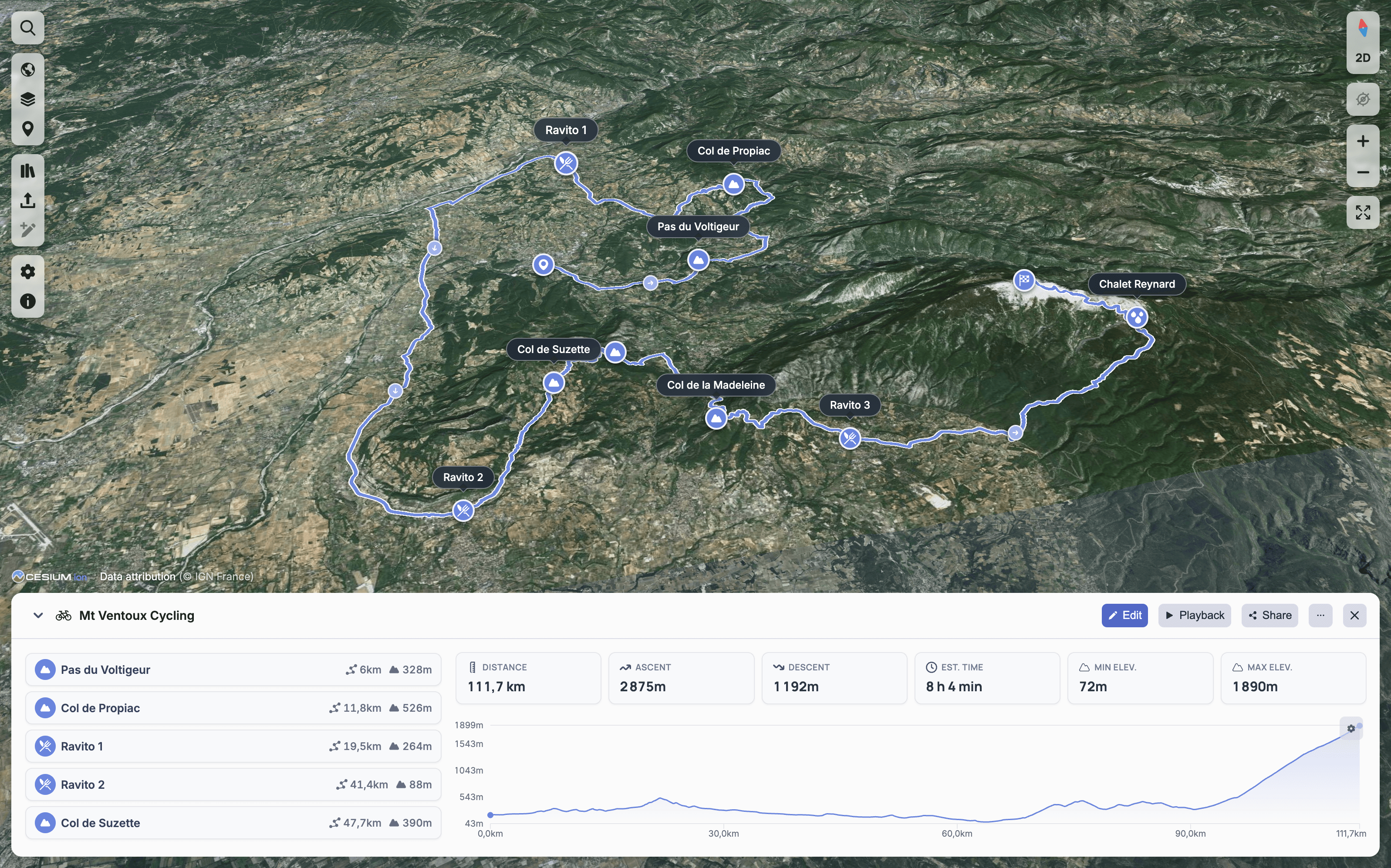 Route editing