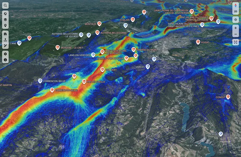 Paragliding maps